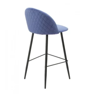 mobiliario-contract-taburete magda metal tapizado velvet azul 4 2